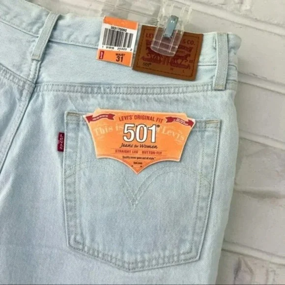 Levi’s 501 High Rise Cutoff Denim Shorts NWT - Picture 11 of 12